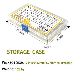 Inserts filetés à sertir à chaud M3 M4 <span class=keywords><strong>M5</strong></span>, inserts moletés en laiton pour injection, 300 pièces emballées en boîte - Product Image 6