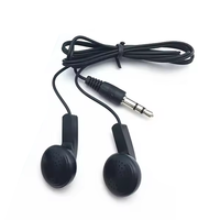 Écouteurs intra-auriculaires filaires à bas prix, bon marché, avec câble 3,5 mm, écouteurs jetables pour casque d'aviation