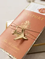 Carte d'invitation d'embarquement OEM en terre cuite avec bord à paillettes dorées pour mariage Cartes de vœux de fête de mariage OEM