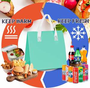 Sac de courses isotherme en tissu non tissé imperméable et écologique, pliable, avec poignée confortable, en aluminium - Product Image 2