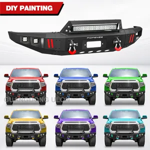 New Product Tundra Full Width Steel Front Bumper With Winch Plate Fit 2014 - 2018 Toyota Tundra 4x4 Pickup Truck