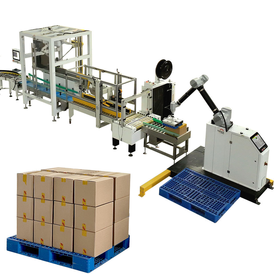 Automated Case Packer and Palletizer Line Delta Robotic Case Packing ...