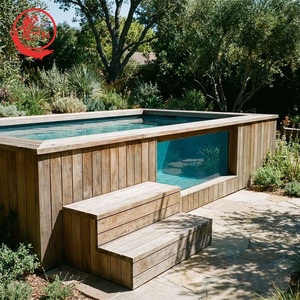 Vente directe d'usine - <span class=keywords><strong>Piscine</strong></span> rectangulaire en fibre de verre pour l'extérieur, hors sol, prête à l'emploi, avec cascade, <span class=keywords><strong>piscine</strong></span> familiale pour jardin - Product Image 1