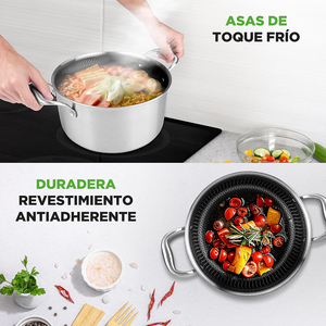 Casserole en acier inoxydable triple couche de haute qualité, style américain moderne, antiadhésive, compatible lave-vaisselle, pour soupes et ragoûts - Product Image 4
