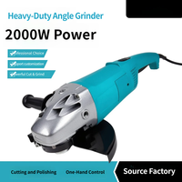 Meuleuse d'angle industrielle 230 mm haute puissance à moteur à balais filaire 6000 tr/min, multifonctionnelle, portative, pour découpe, polissage et meulage