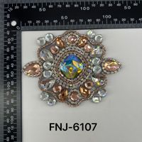 Appliques thermocollantes en strass de cristal pour mariée, motif floral 3D fait main en feutre non tissé, pour ceintures de mariage, chaussures et chapeaux