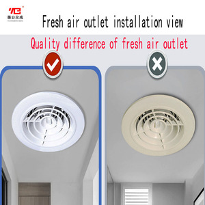 プラスチックPVCバルブグリル丸型天井空気拡散器 - Product Image 4