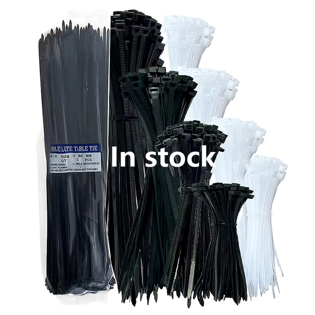 High Quality Nylon66 Self-Locking Cable Ties Custom Plastic Seal Tool Manufacturer 100pcs 3.6*200mm Plastic Zip Ties 8inch