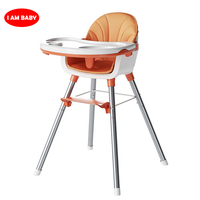 Chaise haute pour bébé, vente directe d'usine, chaise haute antidérapante pour bébé, chaises hautes en plastique pour bébés et tout-petits