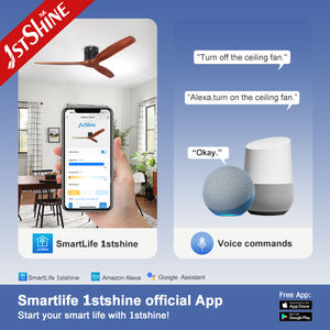 1stshine plafond ventilateur Offre Spéciale 3 ventilateur solide avec des feuilles en bois en bois ventilateur <span class=keywords><strong>de</strong></span> plafond avec télé<span class=keywords><strong>commande</strong></span> - Product Image 6
