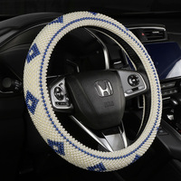 Dodge chargeur volant airbag couverture cousue à la main volant couverture voiture accessoires femmes