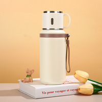 Gobelet isotherme en acier inoxydable 316 avec couvercle-bol, grande capacité, portable, tasse à eau avec sangle de transport amovible