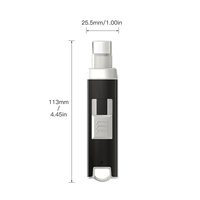 Briquet Électrique à Arc Mini Personnalisé, Coupe-Vent, Double Bobine de Sécurité, Flameless, Rechargeable USB, Alliage de Zinc