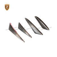 Lame de pare-choc avant en Fiber de carbone véritable, lot de 2,