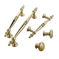 Accessoires de quincaillerie de meubles de luxe en laiton massif brossé armoires de cuisine tirer bouton de tiroir chambre armoire commode poignée
