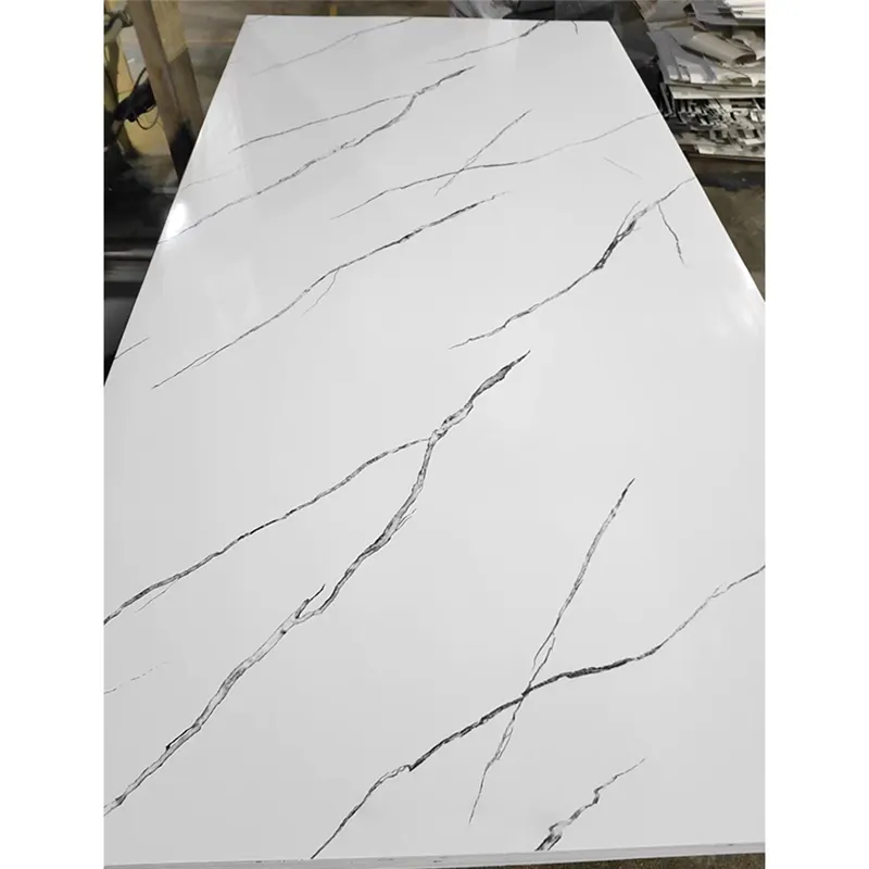 Sıcak satış 1220*2440*3Mm Uv Pvc mermer plastik levha Pvc Faux mermer Panel duvar dekorasyon için