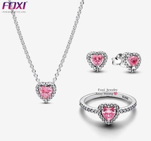 Set di Gioielli Raffinati 2025: Orecchini a <span class=keywords><strong>Cuore</strong></span> in Argento Sterling 925 con Pietre Rosse, Blu, Verdi e Rosa, <span class=keywords><strong>Collana</strong></span> con <span class=keywords><strong>Cuore</strong></span> in Zirconia Cubica e Anelli per Donna - Product Image 1