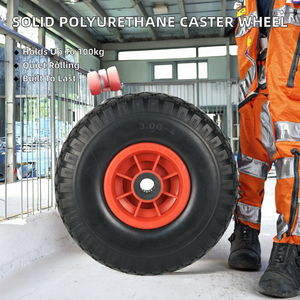 Rueda de Poliuretano Sólido 300-4, Funcionamiento Silencioso y Duradero, Capacidad de Carga de 100 kg, 3 Meses de Garantía para Carretilla - Product Image 2