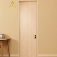 Porte de maison minimaliste sur mesure : Cadre en alliage d'aluminium ultra-fin, porte de chambre de villa, porte en aluminium-bois HPL résistante à l'humidité