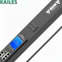 KAILES (KLS) PDU intelligent géré série MA 200-240Vac 32A 30 prises pour usage industriel, distribution d'alimentation pour rack 24C13+6C19 (anti-chute)
