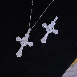 Pendentifs et breloques Xinfly en or véritable 18 carats avec diamant naturel 1,2 carat, style hip-hop pour homme et femme, lettre S avec croix Ice Out, style unique - Product Image 2