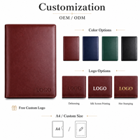 Portafolio de Cuero PU con Logotipo Personalizado, Estilo Vintage A4, Bolsa para Documentos de Negocios, Carpeta de Oficina Premium para Presentaciones y Reuniones, Venta al Por Mayor