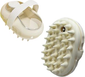Brosse à cheveux électrique personnalisée avec logo, en silicone souple, pour massage du cuir chevelu, double usage, pour le lavage des cheveux et la relaxation de la tête – Vente en gros - Product Image 1