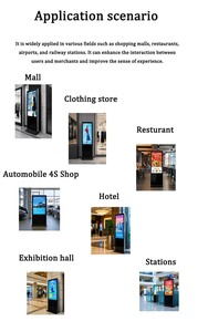 Đen Android dọc kiosk <span class=keywords><strong>LCD</strong></span> kỹ thuật số biển và hiển thị tầng thường vụ quảng cáo Màn hình hiển thị - Product Image 5