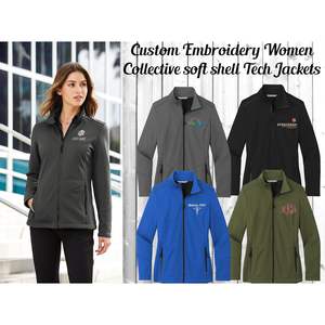 2025แจ็กเก็ตผ้านิ่มปักลายสำหรับผู้หญิง L921มีโลโก้เฉพาะบุคคลและส่วนเสริมเทคแบบรวมตามสั่ง - Product Image 3