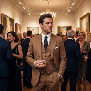 Costume élégant pour <span class=keywords><strong>homme</strong></span>, 5 pièces, coupe ajustée, style business, pour <span class=keywords><strong>mariage</strong></span>, <span class=keywords><strong>tenue</strong></span> de marié - Product Image 5