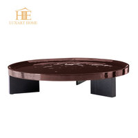 Table basse ronde italienne moderne, simple et minimaliste pour salon, combinaison de tables hautes et basses
