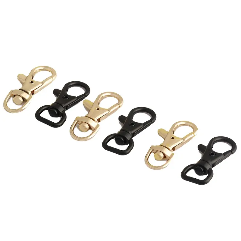 Strap Belt Loop Dog Collar 25mm Leads Clasp Hardware Metal D Ring Buckle Carabiner Brass Hook