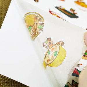 Personnalisé A4 A5 A6 Taille Mignon Dessin Animé Baiser Cut DIY Autocollant Feuille de Papier Imprimé Décoratif <span class=keywords><strong>Pas</strong></span> <span class=keywords><strong>Cher</strong></span> Washi Papier Autocollant Personnalisé - Product Image 3