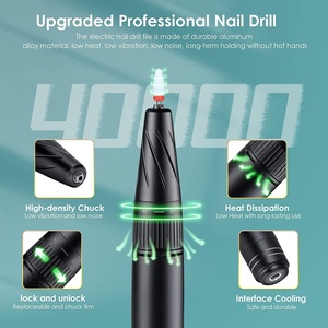 Kit de perceuse à ongles électrique professionnelle 40000 tr/min pour ongles en acrylique et gel - Product Image 6