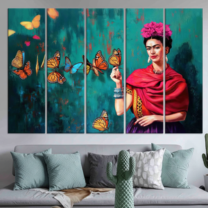 Frida Kahlo Butterfly <b>Canvas</b> Print: Elegant Personalized <b>Wall</b> Art,SET OF 5 <b>CANVAS</b> - Product Image 3