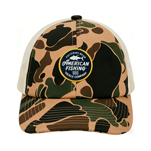 หมวกแก๊ปพิมพ์ลายพรางแบบมีตาข่าย 6 แผง ปักโลโก้ตามสั่ง หมวกเบสบอลตกปลา หมวกสำหรับกิจกรรมกลางแจ้ง - Product Image 1