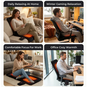 Cojín <span class=keywords><strong>de</strong></span> Asiento Calefactable Mydays Tech <span class=keywords><strong>con</strong></span> Interfaz USB y Control <span class=keywords><strong>de</strong></span> Temperatura <span class=keywords><strong>de</strong></span> 3 Velocidades y Calefacción <span class=keywords><strong>de</strong></span> Tres Zonas para el Hogar - Product Image 4