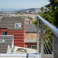 Rampe d'escalier minimaliste en acier inoxydable, barre horizontale pour la rénovation de la maison