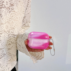 เคสหูฟัง TPU PC น้ำหนักเบา ดีไซน์ทันสมัย สำหรับ AirPods Pro 2 ลายทรายเรืองแสงสุดเท่ พร้อมพวงกุญแจ - Product Image 5