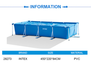 <span class=keywords><strong>Piscina</strong></span> <span class=keywords><strong>Intex</strong></span> 28273 para Jardín, <span class=keywords><strong>Piscina</strong></span> Infantil Fácil de Instalar, Rectangular, Pequeña, con Marco, para Uso Familiar - Product Image 6