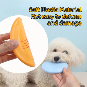 Commercio all'ingrosso eco-friendly Logo personalizzato cane giocattolo da addestramento all'aperto durevole disco volante interattivo <span class=keywords><strong>di</strong></span> piccole dimensioni fatto in plastica morbida PE - Product Image 6