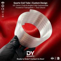 Tubo Espiral de Cuarzo Personalizado, Diámetro Exterior de 10 mm |   7 Bobinas de Vidrio de Sílice Fundido Esmerilado y Transparente OEM ODM
