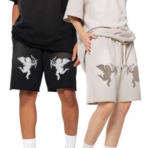 <b>High</b> Quality Custom Streetwear Puff Print Knitted Cotton Shorts 100% French Terry Cotton Shorts Men's Cotton Shorts - Product Image 1