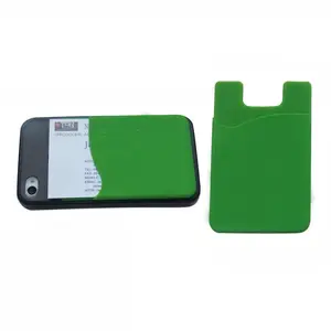 Silicone Cell Phone Wallet Sticky on Mobile Phone Card Holder