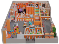 Aire de jeux intérieure pour enfants sur le thème des dessins animés, équipement de parc d'attractions pour enfants, structure de jeux souple en ABS, capacité de 500 kg