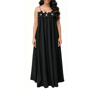 <span class=keywords><strong>Vestido</strong></span> Maxi <span class=keywords><strong>de</strong></span> Lujo con Apliques Florales 3D, Sin Mangas, Elegante, <span class=keywords><strong>de</strong></span> Alta Gama, con Tirantes Finos, Holgado, <span class=keywords><strong>para</strong></span> Eventos Nocturnos, Moda Sehe - Product Image 6