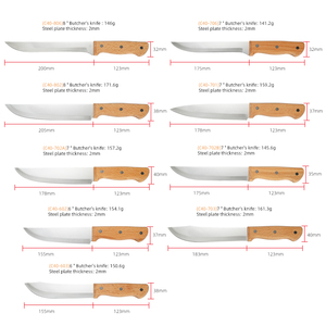 9 pièces ensemble de couteaux de boucher <span class=keywords><strong>en</strong></span> acier inoxydable hachoir dépouillement désossage couteaux d'abattage cuisine coupe <span class=keywords><strong>couteau</strong></span> à viande <span class=keywords><strong>Kit</strong></span> avec manche <span class=keywords><strong>en</strong></span> bois - Product Image 3