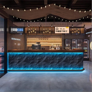 Bancone Moderno ed Ecologico per <span class=keywords><strong>Bar</strong></span> <span class=keywords><strong>e</strong></span> Caffetterie con Design in Pietra Culturale per Caffetterie, Ristoranti, Hotel <span class=keywords><strong>e</strong></span> Centri Commerciali - Product Image 3