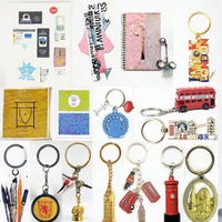 Ensemble de porte-clés en métal souvenir de Londres, Union Jack, bus, Big Ben, cabine téléphonique, porte-clés, cadeau de voyage au Royaume-Uni