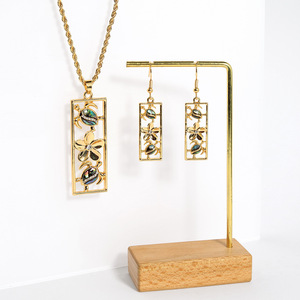 Samoa hawaiana Boho estilo <span class=keywords><strong>Vintage</strong></span> joyería diseño de tortuga colgante Rectangular collar pendientes conjunto mujeres